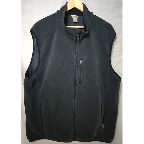 Duluth Trading Co Fleece Full Zip Vest, Men's Sz 2XL/Tall, Gray/Charcoal - Picture 1 of 9